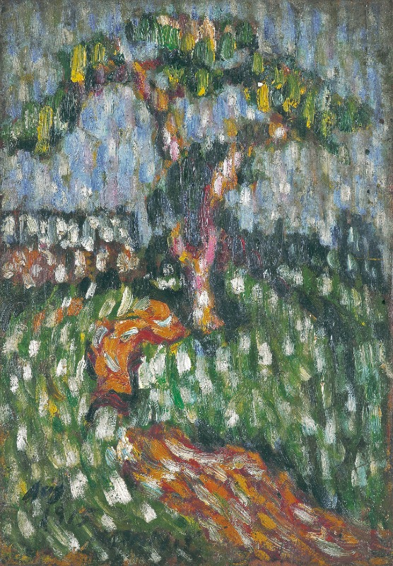 柳瀬正夢《木と降る光》 | 主要作品 | 所蔵作品 | 愛媛県美術館